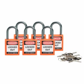 Brady 814119 lucchetto Lucchetto convenzionale 6 pz