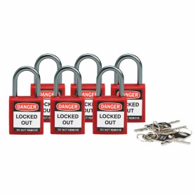 Brady 814116 lucchetto Lucchetto convenzionale 6 pz