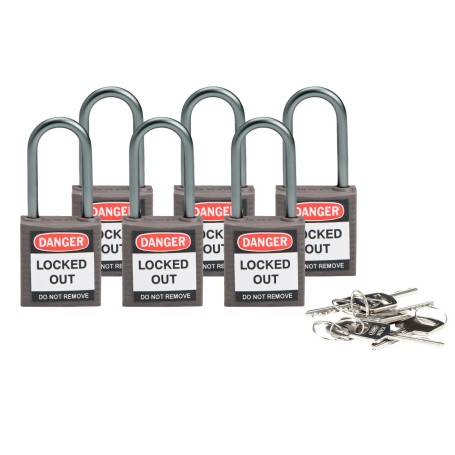Brady 814133 lucchetto Lucchetto convenzionale 6 pz