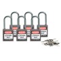 Brady 814133 lucchetto Lucchetto convenzionale 6 pz