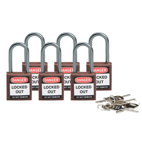 Brady 814130 lucchetto Lucchetto convenzionale 6 pz