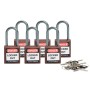 Brady 814130 lucchetto Lucchetto convenzionale 6 pz