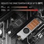 Axagon CLR-M2FAN sistema di raffreddamento per computer Unità allo stato solido, M.2 NVMe SSD Dissipatore di calore/Radiatore 2