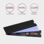 Axagon CLR-M2L3 sistema di raffreddamento per computer M.2 NVMe SSD, Unità allo stato solido Dissipatore di calore/Radiatore Ne