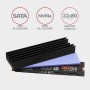 Axagon CLR-M2L10 sistema di raffreddamento per computer M.2 NVMe SSD, Unità allo stato solido Dissipatore di calore/Radiatore N