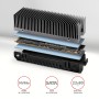 Axagon CLR-M2XT M.2 SSD Passivkühler Aluminium - 2280 M.2 NVMe SSD, Unità allo stato solido Dissipatore di calore/Radiatore Ne