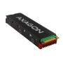Axagon CLR-M2 sistema di raffreddamento per computer M.2 NVMe SSD, Unità allo stato solido Dissipatore di calore/Radiatore Nero