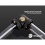 Bitspower Carbon Black Curva di compensazione (BP-CBE90DML)