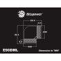 Bitspower Carbon Black Curva di compensazione (BP-CBE90DML)