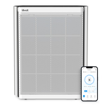 Levoit PURIFICATORE D'ARIA INTELLIGENTE EverestAir per Ambienti Grandi, Monitoraggio della Qualità dell’Aria a 3 Canali, Pref (LAP-EL551S-AEUR)