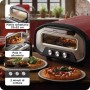 Ariete 3901 Da Gennaro, Forno per pizza, 2200W, Temperatura 430°C, 2 minuti di cottura, Pietra refrattaria, Rosso