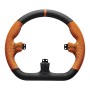 Asetek Closed D Orange Leather Rim Volante da corsa (40-035-0035013)