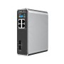 Ruijie Networks RG-NIS2100 Gestito L2 Gigabit Ethernet (10/100/1000) Supporto Power over Ethernet (PoE) Nero, Acciaio inox (RG-NIS2100-4GT2SFP-HP)
