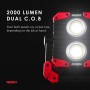 NEBO LUCE DA LAVORO RICARICABILE USB-C OMNIDIREZIONALE DA 2.000 LUMEN (NE0015)