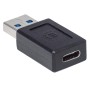 Manhattan 354714 adattatore per inversione del genere dei cavi USB-A USB-C Nero (IADAP USB31-AM/CF)