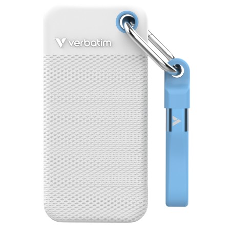 Verbatim Pocket SSD 2 TB USB tipo-C 3.2 Gen 2 (3.1 Gen 2) Blu, Bianco (32321)