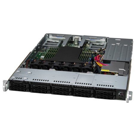 Supermicro AS-1115CS-TNR sistema barebone per server Socket SP5 Rack (1U) Nero, Argento