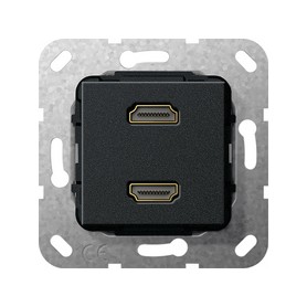 GIRA 4846937 presa energia 2 x HDMI Nero (567210)