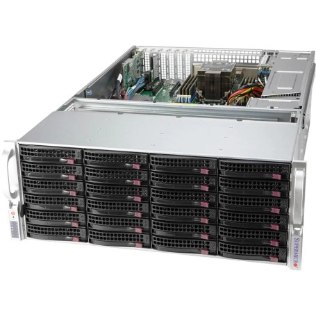 Supermicro SSG-540P-E1CTR36H sistema barebone per server Intel C621A LGA 4189 Armadio (4U) Nero, Argento