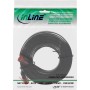 InLine Cavo patch Lan piatto, U/UTP, Cat.6, nero, 1m (71601S)