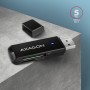 Axagon CRE-S2N lettore di schede USB 3.2 Gen 1 (3.1 Gen 1) Type-A Nero