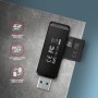 Axagon CRE-S2N lettore di schede USB 3.2 Gen 1 (3.1 Gen 1) Type-A Nero