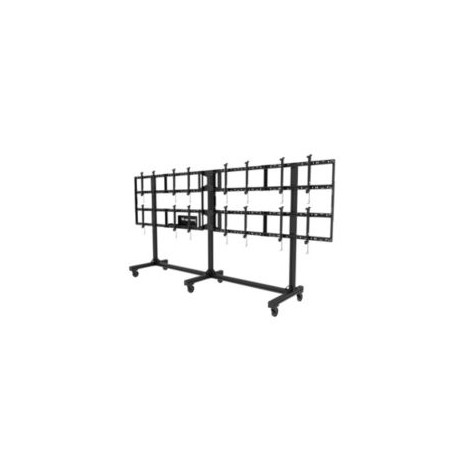 Peerless DS-C555-4X2 carrello e supporto multimediale Nero Pannello piatto Carrello multimediale