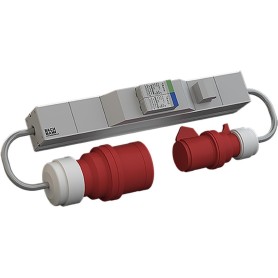 Bachmann IT PDU Basic Inline - Überspannungsschutz - Wechselstrom 400 V - 3 Phasen - 1 m (800.2522)