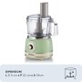 Ariete Linea Vintage 1781 Robot da cucina Vintage, 1000W, Capacità 2,1L (utilizzabile 1,2L), Per preparazione impasti, Verde (ARI-1781)