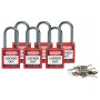Brady 814126 lucchetto Lucchetto convenzionale 6 pz