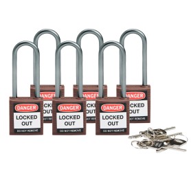 Brady 814140 lucchetto Lucchetto convenzionale 6 pz