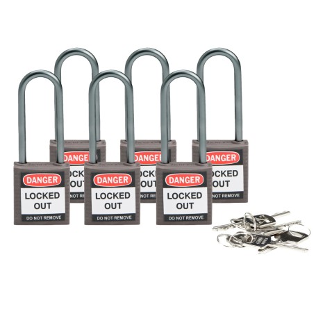 Brady 814143 lucchetto Lucchetto convenzionale 6 pz