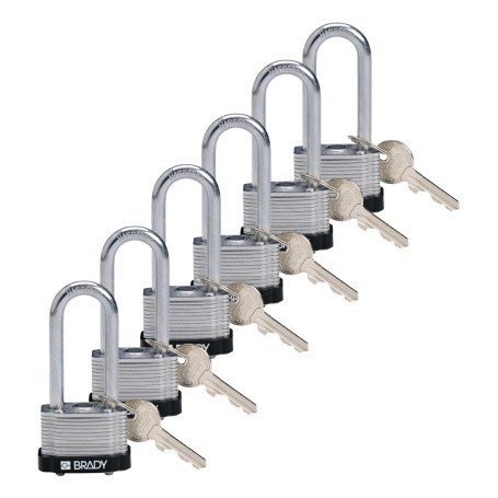 Brady 814105 lucchetto Lucchetto convenzionale 6 pz