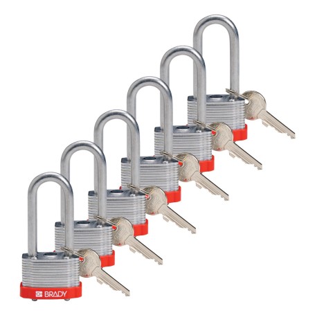 Brady 814106 lucchetto Lucchetto convenzionale 6 pz