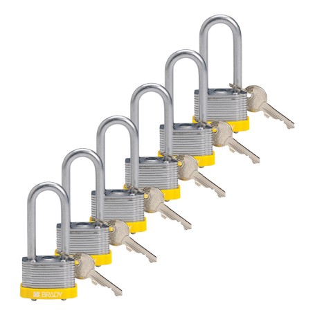 Brady 814107 lucchetto Lucchetto convenzionale 6 pz