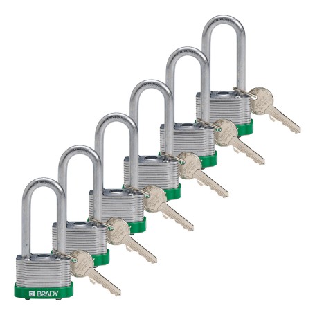 Brady 814108 lucchetto Lucchetto convenzionale 6 pz