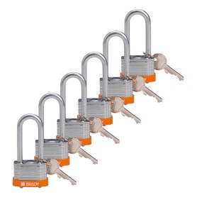 Brady 814109 lucchetto Lucchetto convenzionale 6 pz