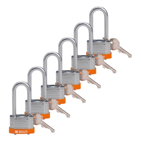 Brady 814109 lucchetto Lucchetto convenzionale 6 pz