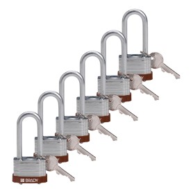 Brady 814110 lucchetto Lucchetto convenzionale 6 pz