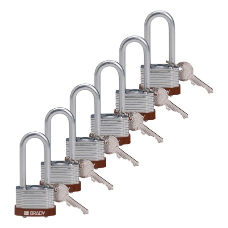 Brady 814110 lucchetto Lucchetto convenzionale 6 pz