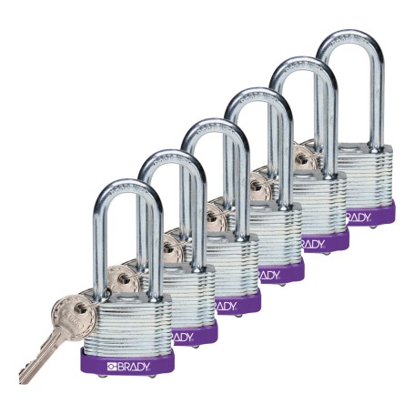 Brady 814111 lucchetto Lucchetto convenzionale 6 pz