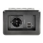 StarTech.com Scatola per presa di corrente singola per tavolo conferenze con 2 porte di ricarica USB (KITBZPOWEU)