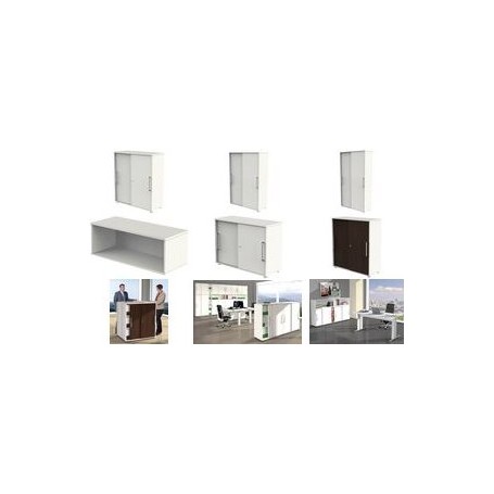 kerkmann Schiebetüren-Aufsatzschrank Form 4, weiß Maße: (B)1.000 x (T)400 x (H)360 mm, melaminharzbeschichte - 1 Stück (4494