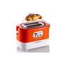 Ariete 159 Toastime - Tostapane con Pinze per 2 fette di pane - 9 Gradi di Doratura - 700 Watt - Bianco e Arancio (ARI-159)