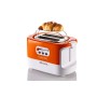 Ariete 159 Toastime - Tostapane con Pinze per 2 fette di pane - 9 Gradi di Doratura - 700 Watt - Bianco e Arancio (ARI-159)