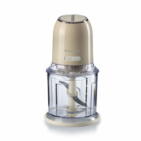 Ariete 438, Tritatutto Vintage, Chopper e Tritaghiaccio, 2 velocità, 4 lame in Acciaio Inox, Tazza graduata 600 ml, 400 W, Beig (ARI-438)