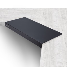 StarTech.com Porta tastiera per scrivania angolare/ a forma di L in acciaio, Vassoio per tastiera/mouse per scrivanie ad angolo  (DSKCRNRSLV)
