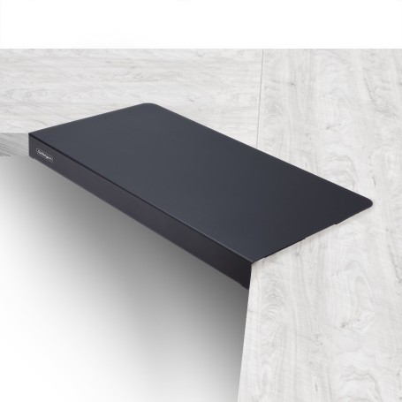 StarTech.com Porta tastiera per scrivania angolare/ a forma di L in acciaio, Vassoio per tastiera/mouse per scrivanie ad angolo  (DSKCRNRSLV)