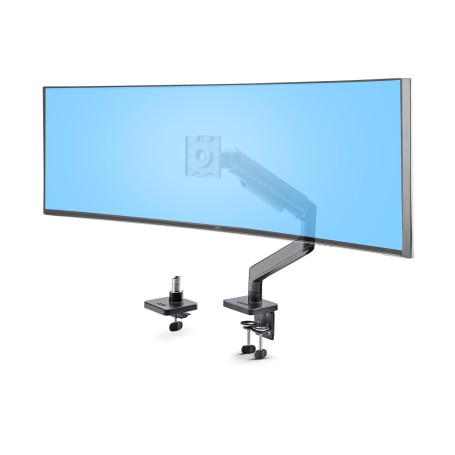StarTech.com Supporto per Monitor Curvo Ultrawide fino a 49” 32:9 Braccio a Molla da Scrivania con Morsetto a C/Passante per M (H1M1AG1-MONITOR-ARM)