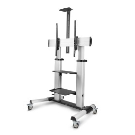 StarTech.com Carrello/supporto TV mobile su ruote per schermi piatti da 60-100" e fino a 100 kg, regolazione dell'altezza tramit (1110C-MOBILE-TV-CART)